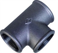 Sort T - Stykke. 1/2" BSP.  M/M/M 